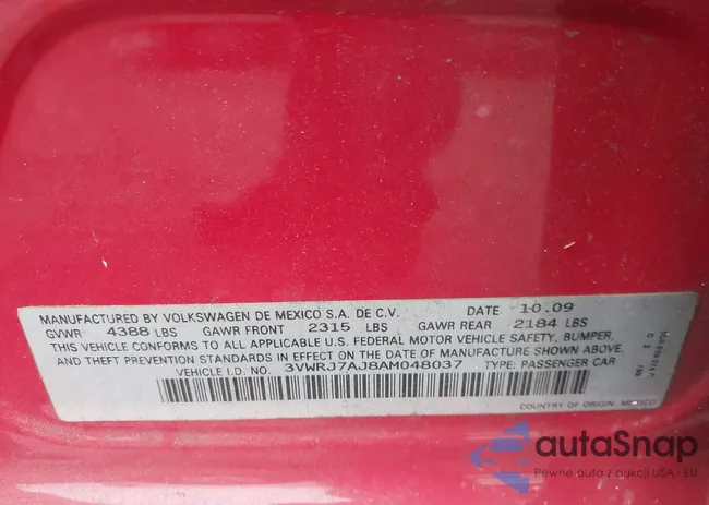 3VWRJ7AJ8AM048037: 44079224