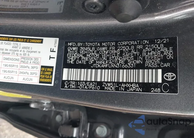 JTDKAMFUXN3166331: 44079555