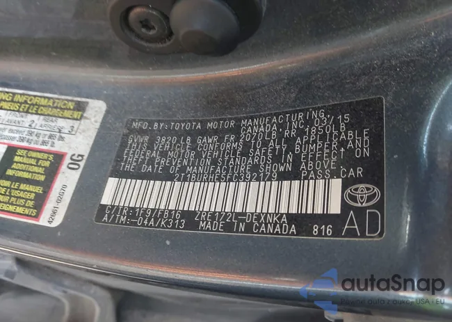 2T1BURHE5FC392179: 44079556