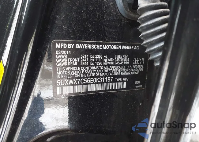 5UXWX7C56E0K31187: 44080604