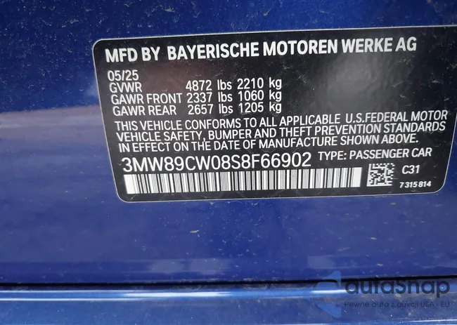 3MW89CW08S8F66902: 44080709