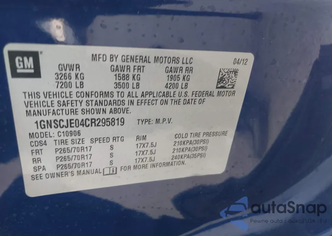 1GNSCJE04CR295819: 44080714