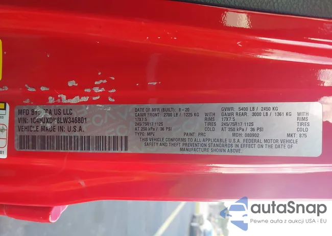 1C4HJXDN8LW346801: 44080729