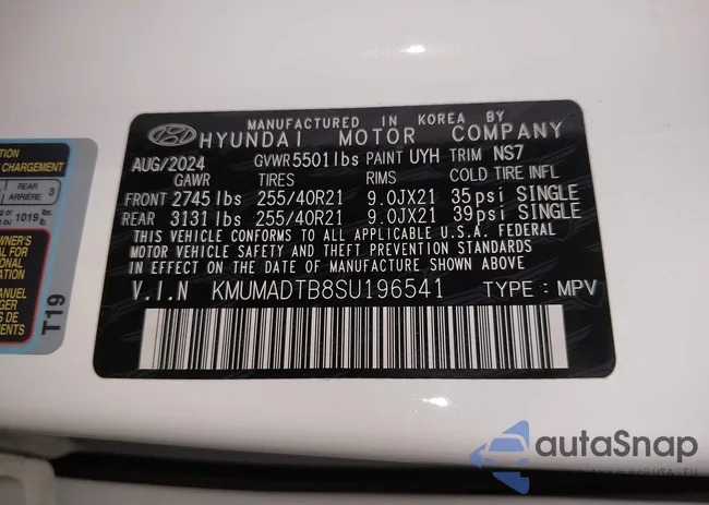 KMUMADTB8SU196541: 44080774