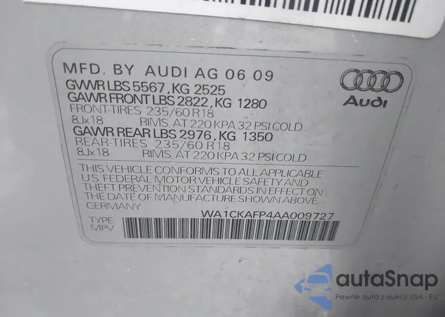 WA1CKAFP4AA009727: 44080889