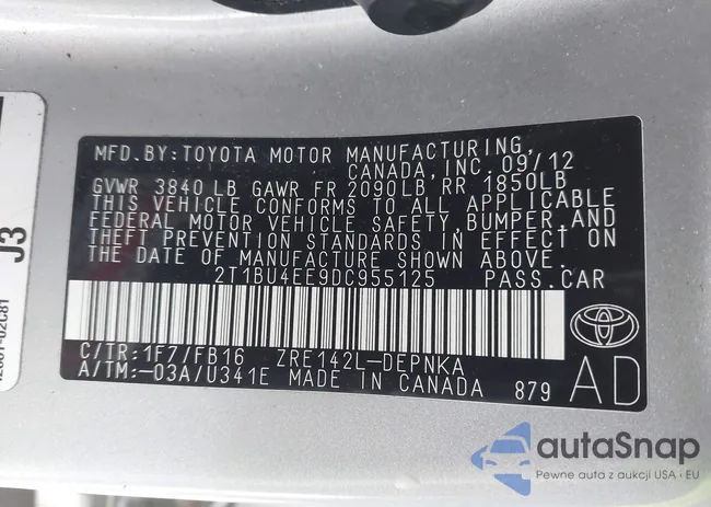 2T1BU4EE9DC955125: 44080920