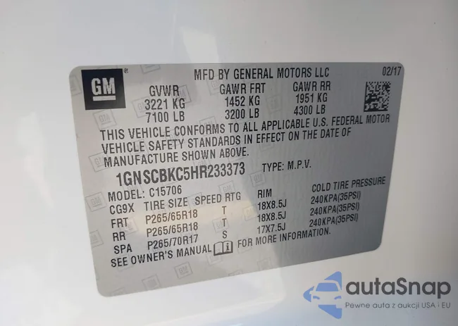 1GNSCBKC5HR233373: 44081004