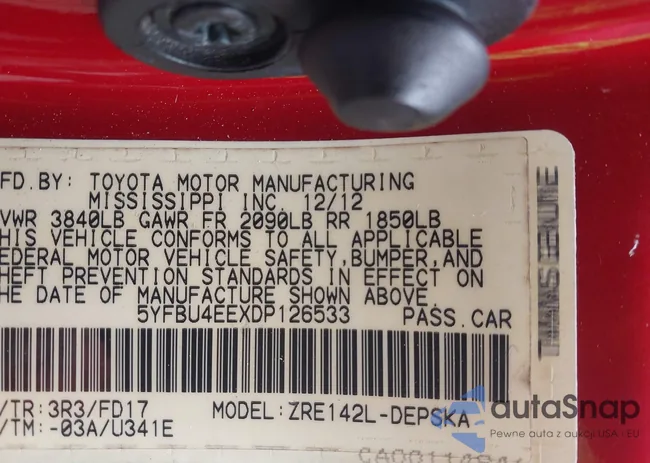 5YFBU4EEXDP126533: 44081050