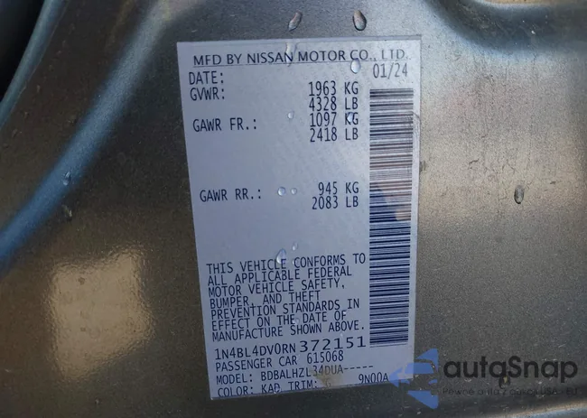 1N4BL4DV0RN372151: 44080244