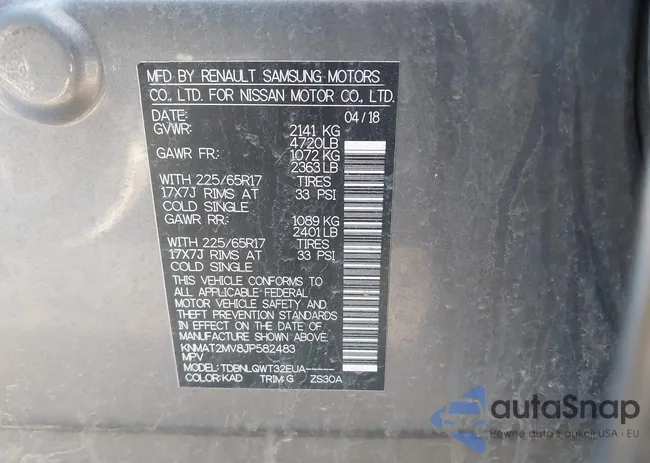 KNMAT2MV8JP582483: 44080490