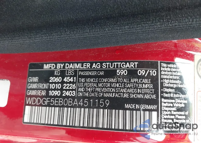 WDDGF5EB0BA451159: 44081573