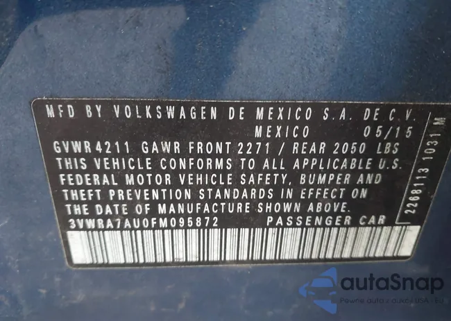 3VWRA7AU0FM095872: 44081807