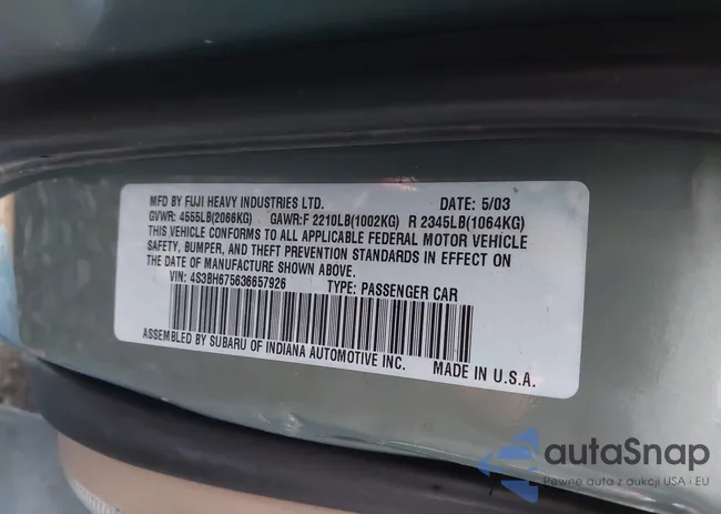 4S3BH675636657926: 44081929