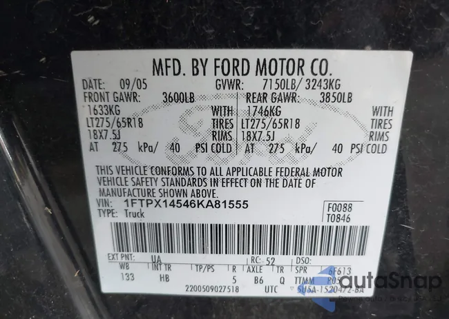 1FTPX14546KA81555: 44082059