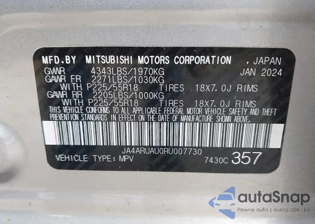 JA4ARUAU0RU007730: 44081260