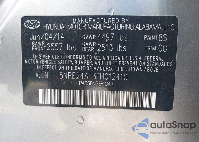 5NPE24AF3FH012410: 44081281