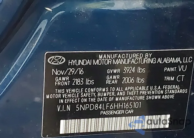 5NPD84LF6HH165101: 44081328