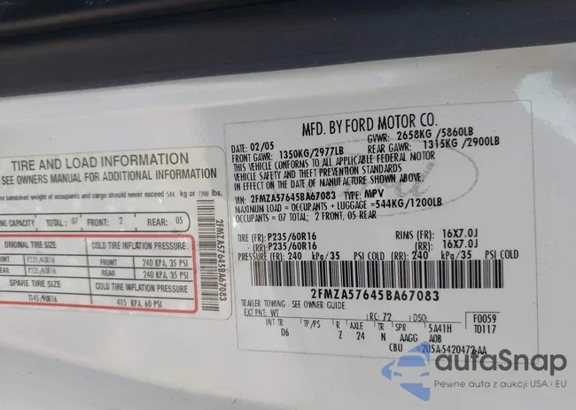 2FMZA57645BA67083: 44082628