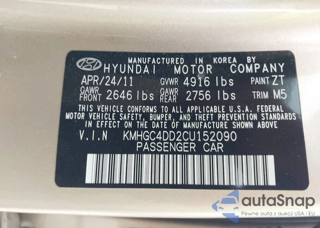 KMHGC4DD2CU152090: 44082784