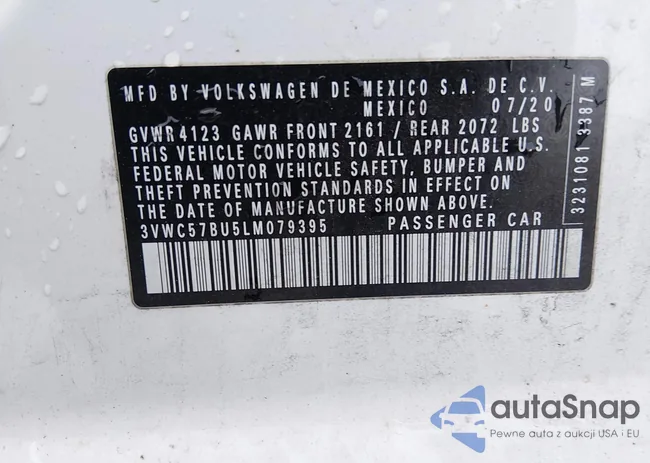 3VWC57BU5LM079395: 44082860