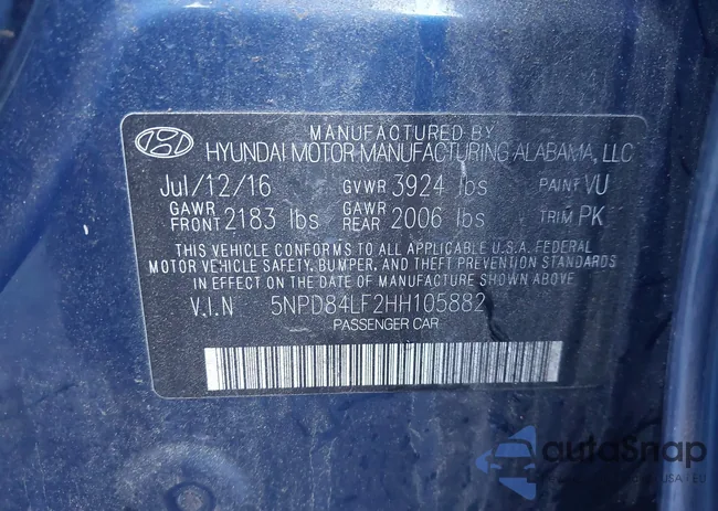 5NPD84LF2HH105882: 44083707