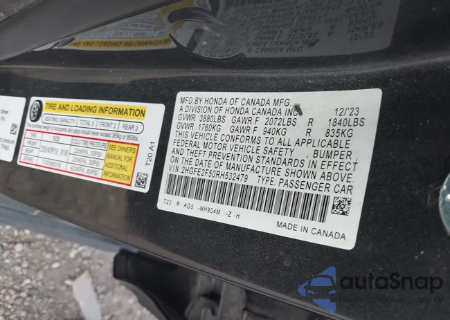 2HGFE2F50RH532479: 44083721