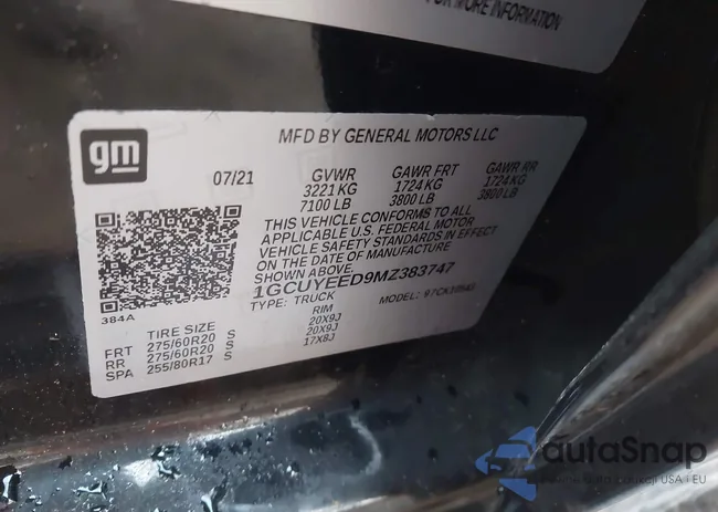 1GCUYEED9MZ383747: 44083166