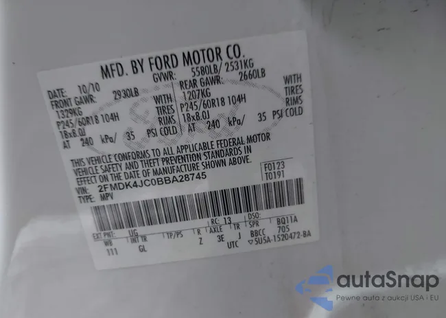 2FMDK4JC0BBA28745: 44083298