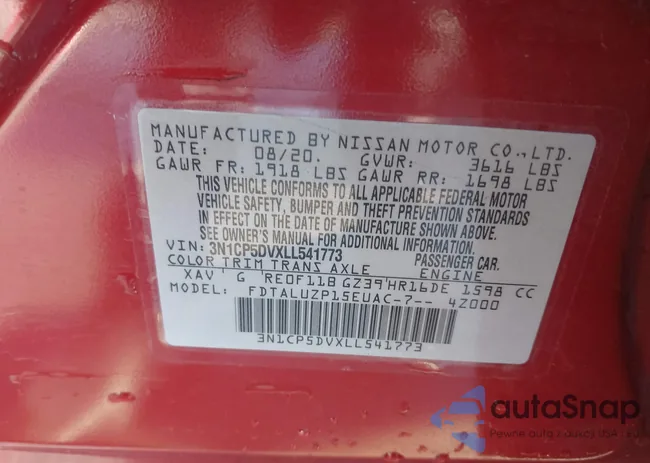 3N1CP5DVXLL541773: 44083378