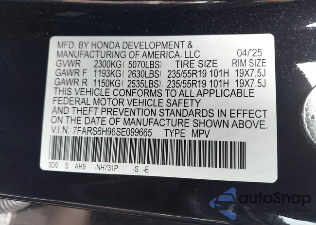 7FARS6H96SE099665: 44083382