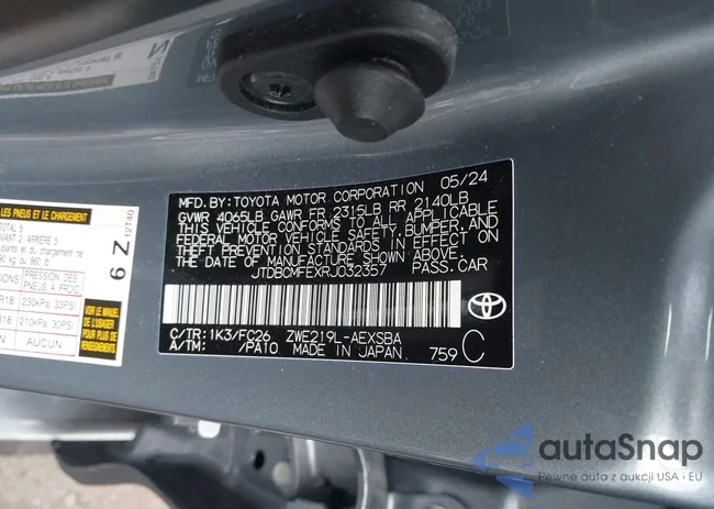 JTDBCMFEXRJ032357: 44083401