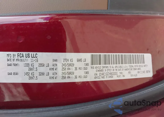 2C4RC1GG7HR633331: 44083465