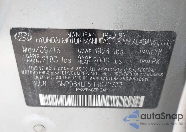 5NPD84LF5HH072733: 44084665