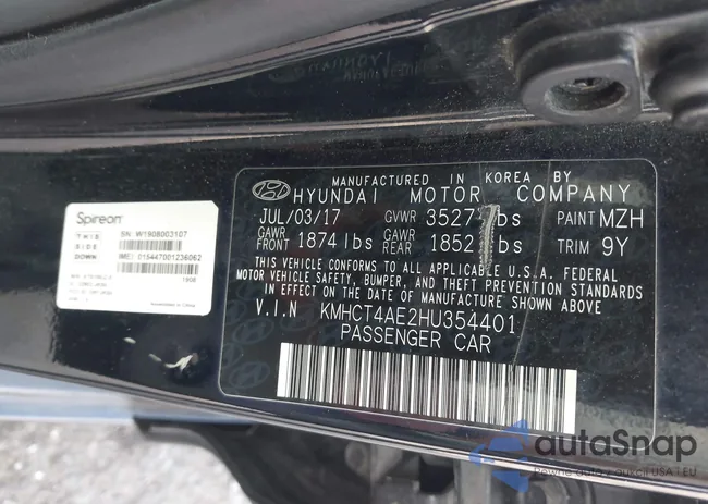 KMHCT4AE2HU354401: 44084681