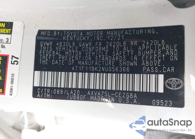 4T1F11BK2NU056366: 44084753