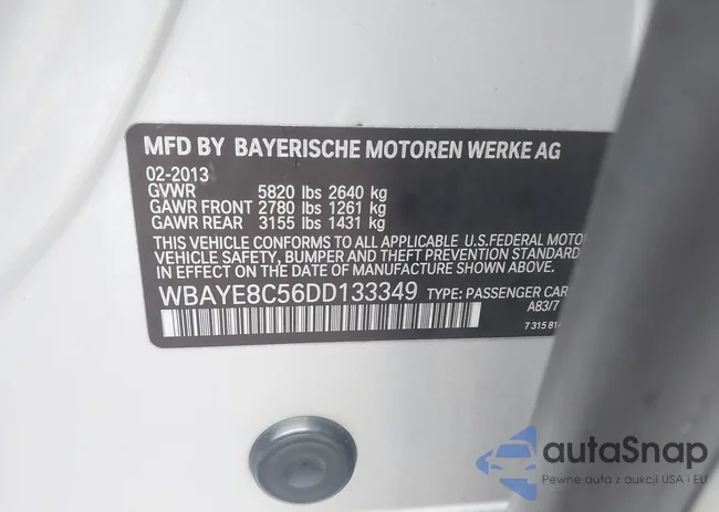 WBAYE8C56DD133349: 44084816