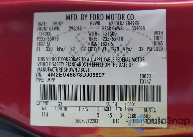 4M2EU48878UJ05807: 44085132