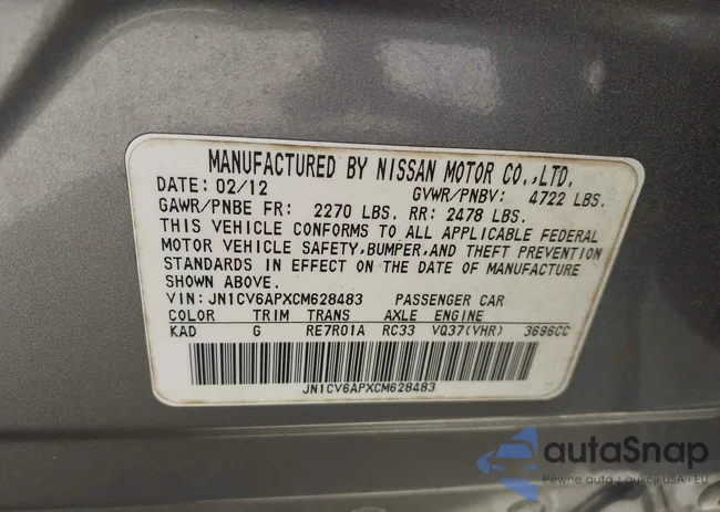 JN1CV6APXCM628483: 44084188