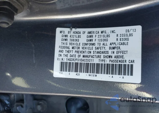 1HGCR2F51EA025011: 44084309