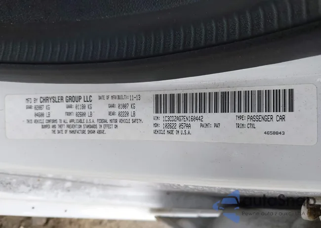 1C3CDZAG7EN160442: 44084332