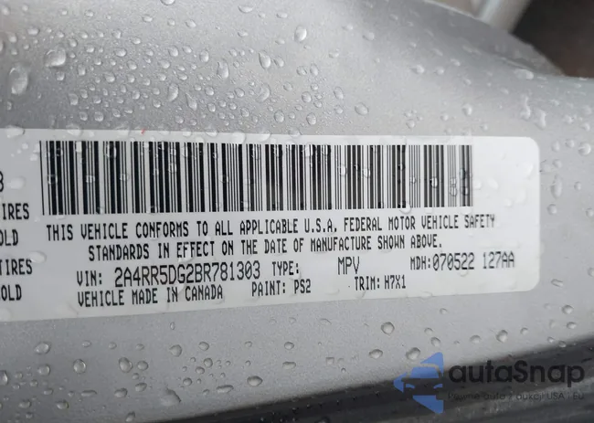 2A4RR5DG2BR781303: 44084360