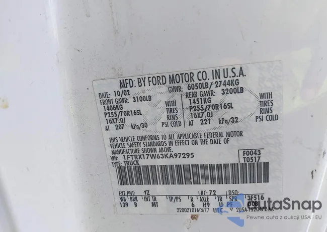 1FTRX17W63KA97295: 44084534