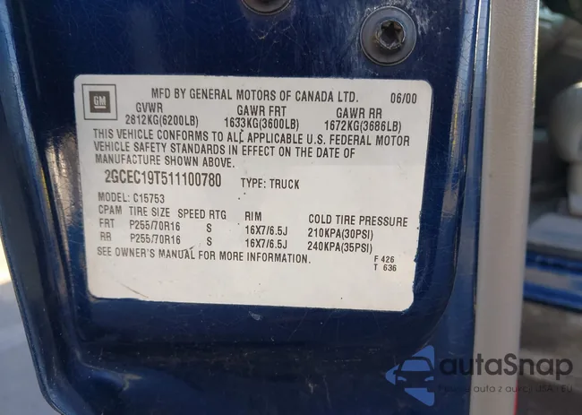 2GCEC19T511100780: 44085556