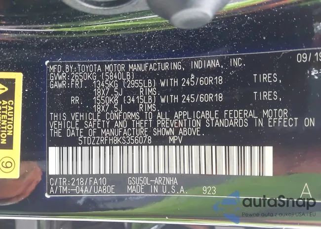 5TDZZRFH8KS356078: 44085561