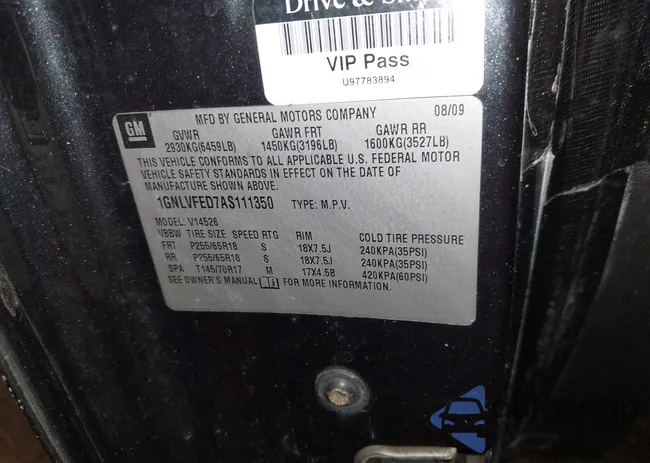 1GNKRGKD3EJ209040: 44085568