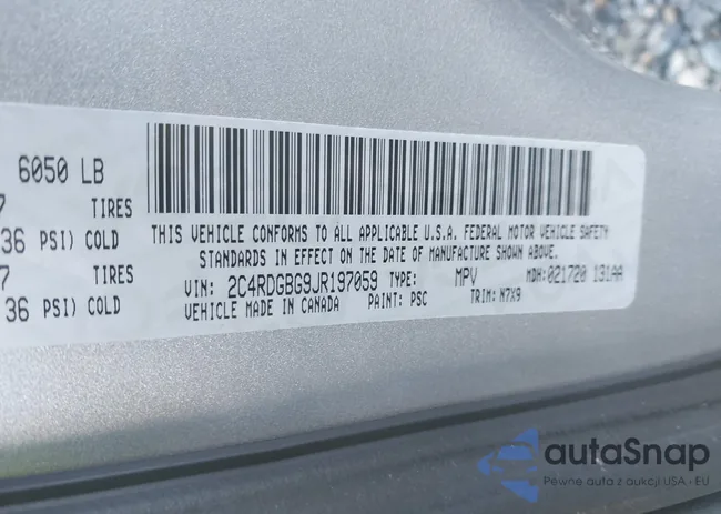 2C4RDGBG9JR197059: 44085674