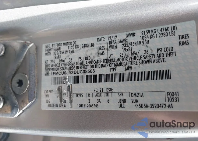 1FMCU0J9XDUC08508: 44085693