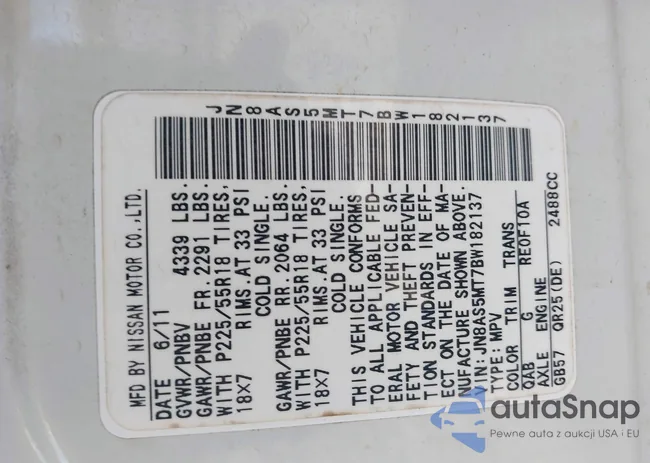 JN8AS5MT7BW182137: 44085705