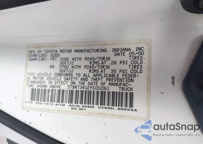 5TBRT3412YS101061: 44085708