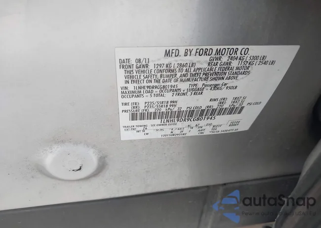 1LNHL9DR9CG801945: 44085736